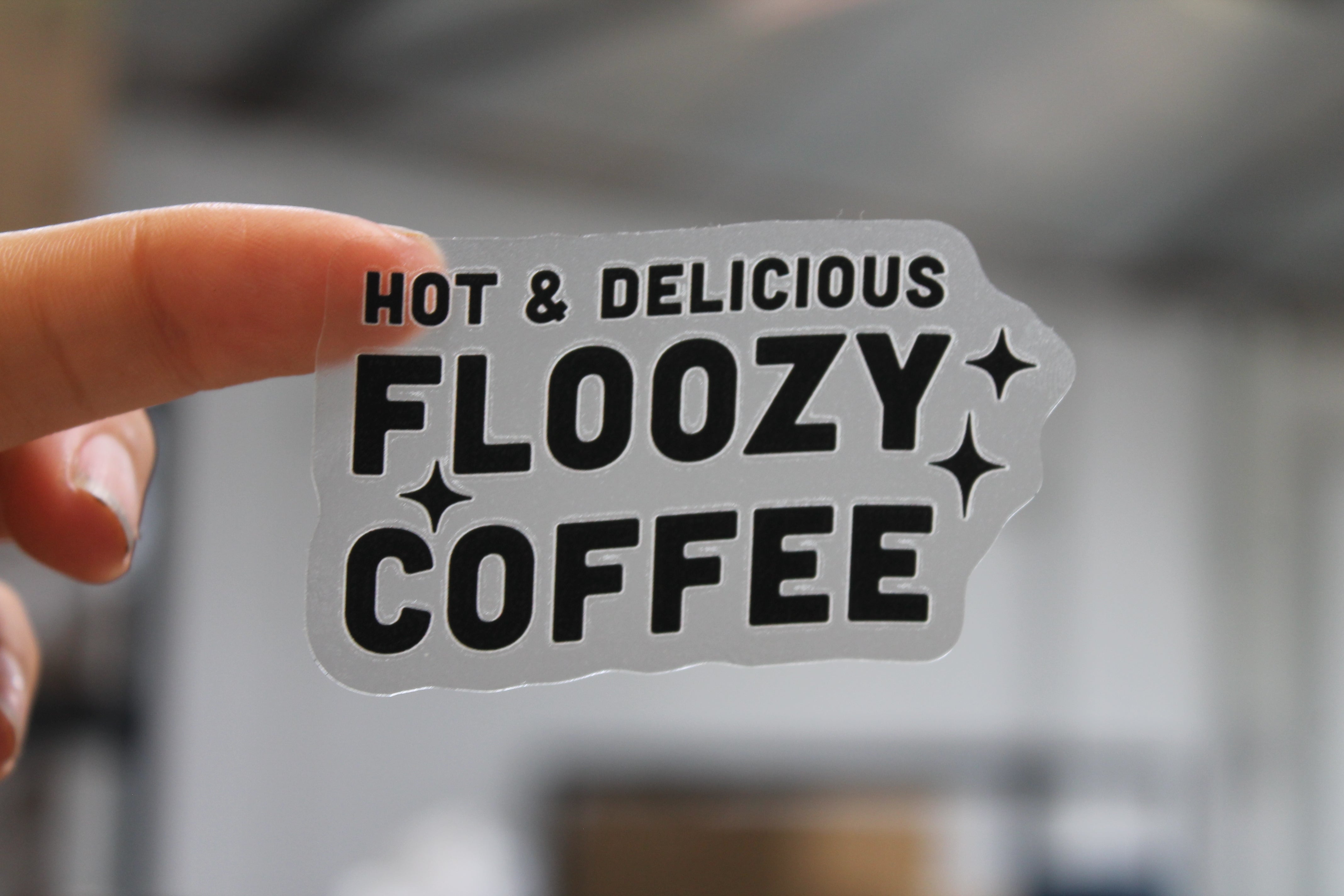 Clear Hot & Delicious Sticker